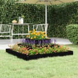 Gossi jardiniera, negru, 80x80x27 cm, lemn masiv de pin