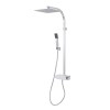 Set Dus Patrat Termostatic Cook&amp;Lewis Nabi Cromat, Inaltime 112cm, Furtun 1.5m, ABS/Alama/Zinc, 2 Functii