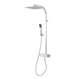 Cumpara ieftin Set Dus Patrat Termostatic Cook&amp;Lewis Nabi Cromat, Inaltime 112cm, Furtun 1.5m, ABS/Alama/Zinc, 2 Functii