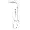 Set de dus patrat Nabi, mixer termostatic, efect crom