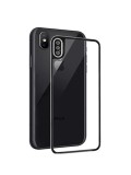 Cumpara ieftin Folie Sticla Tempered Glass Apple iPhone X iPhone XS 4D/5D Full Glue Fullcover Black Aluminium Frame Spate