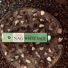 Betisoare Naturale Parfumate Nag Californian White Sage-Vijayshree 15g(12-15buc)