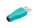 Cumpara ieftin Adaptor PS2 mama - USB tata, pentru mouse tastatura, verde, Dactylion