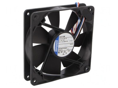 Ventilator axial DC 12V 119x119x25mm 168m3/h 43dBA cu bilă foto