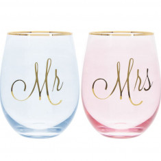 Set pahare - Mr & Mrs Stemless | Lesser & Pavey