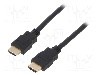 Cablu HDMI - HDMI, din ambele par&amp;#355;i, HDMI mufa, 0.5m, negru, Goobay - 41081