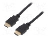 Cablu HDMI - HDMI, din ambele par&amp;amp;#355;i, HDMI mufa, 1.5m, negru, Goobay - 41083 foto