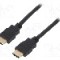 Cablu HDMI - HDMI, din ambele par&amp;#355;i, HDMI mufa, 1.5m, negru, Goobay - 41083