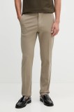 BOSS pantaloni culoarea bleumarin, cu fason chinos, 50543304