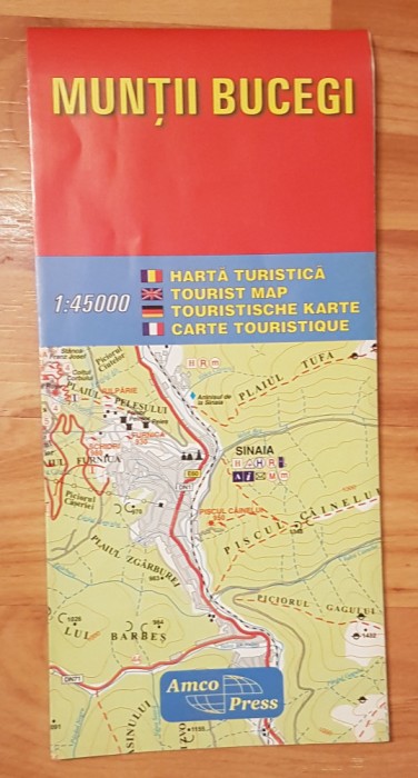 Harta muntii Bucegi Amco Press Scara 1:45000