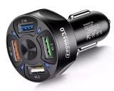 Incarcator auto 12-24V Fast Charge cu port USB si QC3.0 - BK358