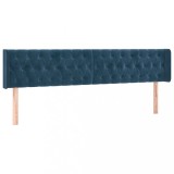 Cumpara ieftin Tablii de pat, 2 buc, albastru inchis, 90x7x78/88 cm, catifea