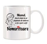 Cana alba personalizata Mama Nemuritoare, INOVATIX&reg;. 330ml