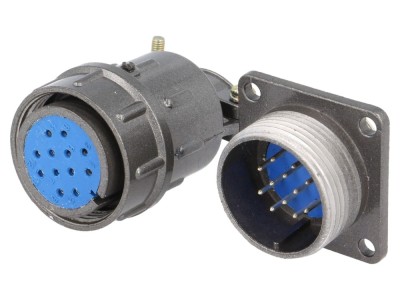 Conector circular mufă 12 pini 5A foto