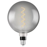 Bec LED decorativ vintage Osram Edison Fil Smoke glob G200 E27 4 W 140 lm lumina calda 1800K, dimabil