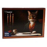Puzzle Witty Puzzlezz, Pisica in costum, 500 piese