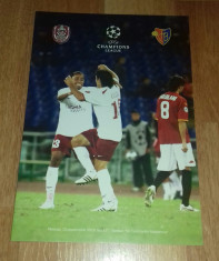 Program Fotbal CFR Cluj FC Basel 2010 Champions league bilet Romania foto