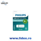 Stick USB Philips FM08FD75B/00, 8GB, Editie Snow, USB 3.0 Alb/Albastru