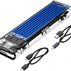 ORICO Transparent NVMe M.2 Enclosure Tool-Free USB3.1 Type-C Gen2 10Gbps la M.2