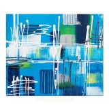 Tablou abstract pictat manual, Fantezie 5, 60x50cm ulei pe panza in relief efect 3D, gata de agatat pe perete