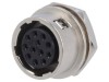 Conector circular HR10 push-pull argintat 2A pentru lipire