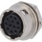 Conector circular HR10 push-pull argintat 2A pentru lipire