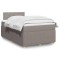 vidaXL Pat box spring cu saltea, gri taupe, 120x200 cm, textil 3289727