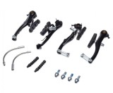 Set Frane V-Brake Negre Fata Spate Bicicleta Aluminiu 120mm cu Accesorii