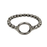 Inel argint 925 bobite cu cerc, m 53