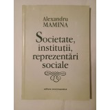 Alexandru Mamina - Societate, instituții, reprezentări sociale (1998)