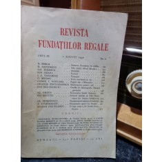 Revista Fundatiilor Regale - Anul III 1 August 1936 Nr. 8