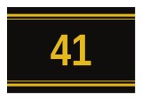 Sticker autoadeziv nr. 41 - Signetten SAFE auriu pe fundal negru