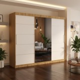 Dresing Delia 250 Sonoma cu Oglinda si Usi Albe Comandă acum