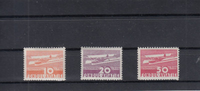 ROMANIA 1936 FONDUL AVIATIEI AEROPORT SERIE MNH foto