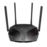 Router wireless Mercusys MR60X, AX1500, Dual band, Gigabit Ethernet, MU-MIMO, Negru