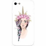 Husa silicon pentru Apple Iphone 6 Plus, Unicorn Girl