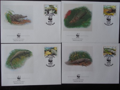 Panama-WWF,FDC crocodili-set complet foto