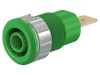 Soclu banană verde 4mm 32A 1kV alamă aurit