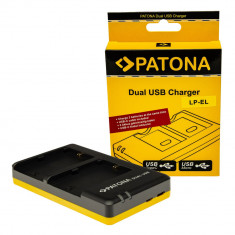 Incarcator Patona USB Dual Fast Charger LP-EL cu cablu Usb-c compatibil Canon Speedlite EL-1 EL-5-1456
