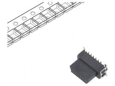 Conector PCB-PCB Mamă 12 PIN 1,27mm Termoplast foto