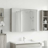 vidaXL Dulap cu oglindă pentru baie Gri Sonoma 100 x 14,5 x 70 cm 889124