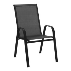 Fotoliu Calan metalic negru-textilen negru 55x75x90cm foto