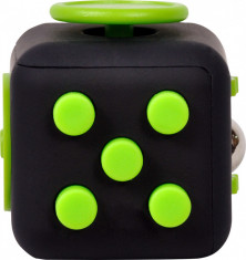 CUB ANTISTRES SPACER, FIDGET, black cu butoane green, &amp;quot;SP-CUBE-FGET&amp;quot; foto