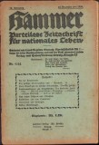 Z262 Hammer, Parteilose Zeitschrift f&uuml;r nationales Leben, revistă protonazistă, 454/1920