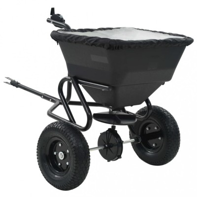 vidaXL Utilaj de &amp;icirc;mprăștiat sare, 125x74x79 cm, PVC și oțel, 45 L 142967 foto