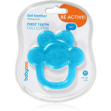 BabyOno Be Active Gel Teether jucărie pentru dentiție Turquoise Flower 1 buc