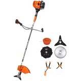 Ruris DAC 210 - Motocoasa pe benzina 1.7 CP 250 mm 43 cm3 cutit metalic cu 3 dinti accesorii