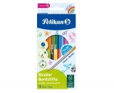 Creioane Colorate Bicolor Lăcuite Set 12 &ndash; Cod 700146