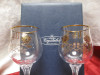 SET PAHARE CRISTAL BOHEMIA ANIVERSARE 40 ANI DECOR GRAVAT CU TRANDAFIRI 17.5 CM