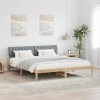VidaXL Cadru de pat Maro și gri deschis 180 x 200 cm Lemn masiv de pin 3394343